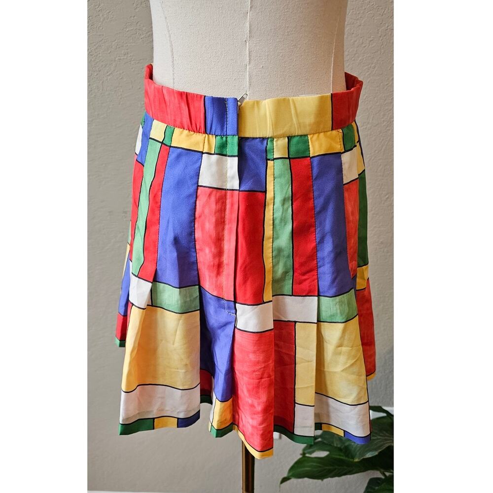 VTG Lily's of Beverly Hills Women's Color Block Pleated Mini Tennis Skirt 10‎ 28